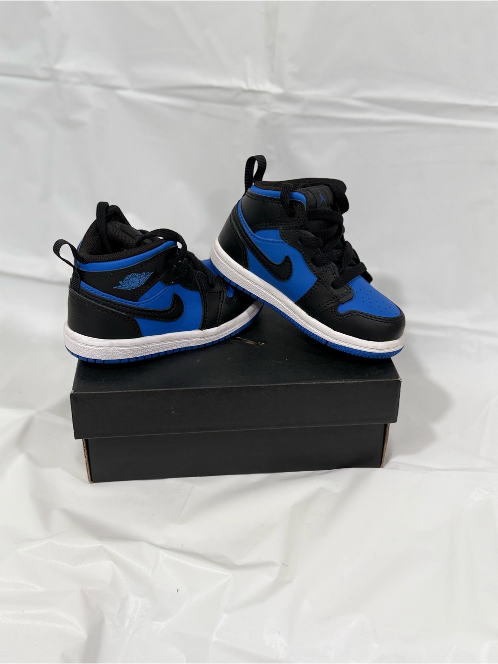Jordan Kids Royal Blue and Black High-Top Sneakers